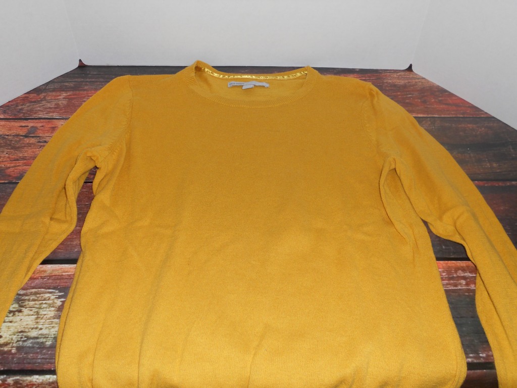 yellow sweater before